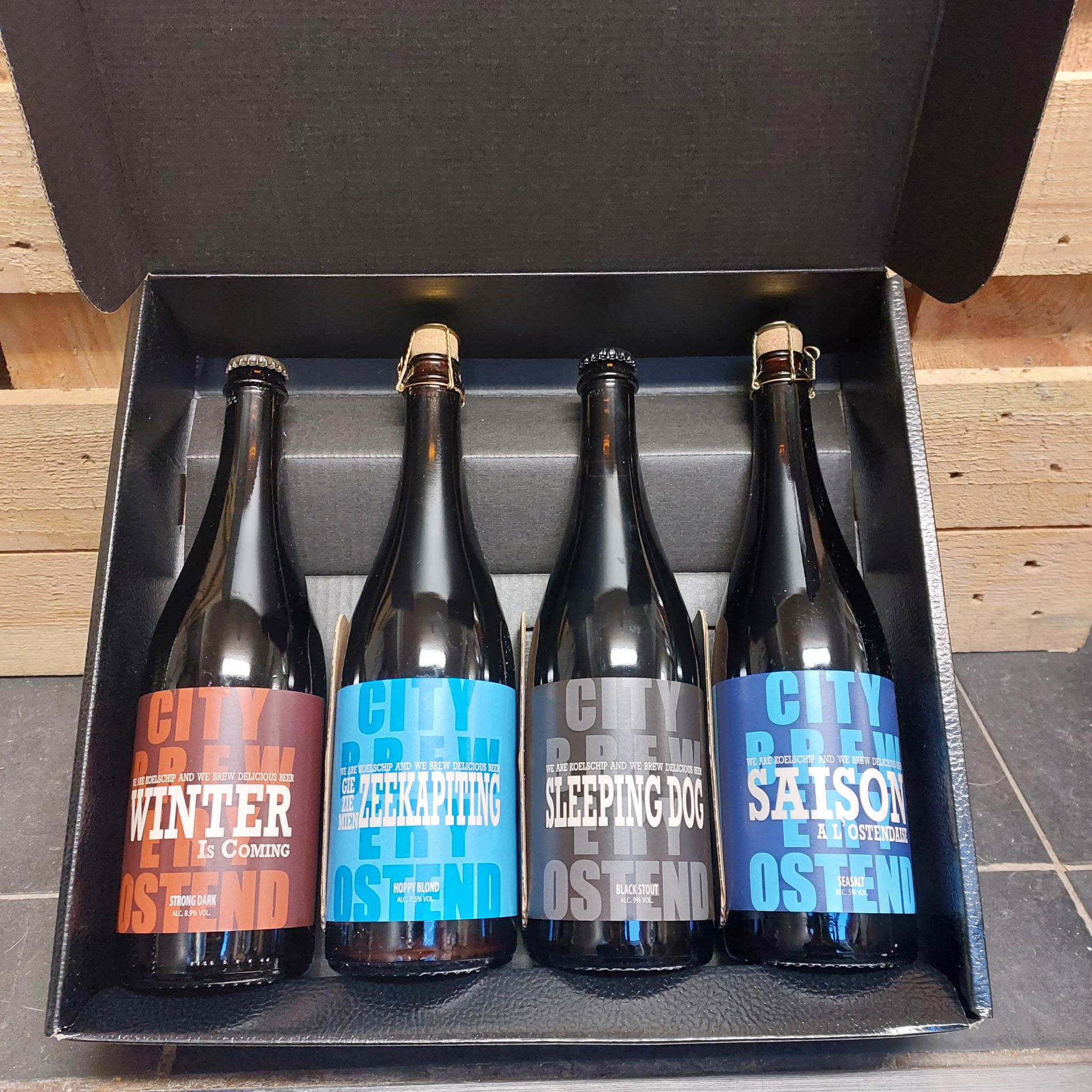 SOLD OUT Ostend Beerbox 4x75cl Blonde Kuif City Brewery Ostend